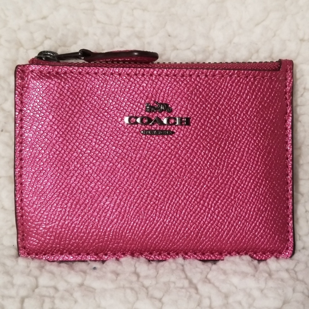 Coach pink skinny mini NWT